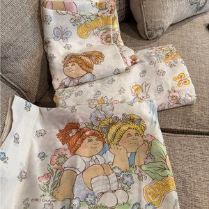 Vintage 1983 Cabbage Patch Kids Twin Sheet Set OAA Full Set GUC